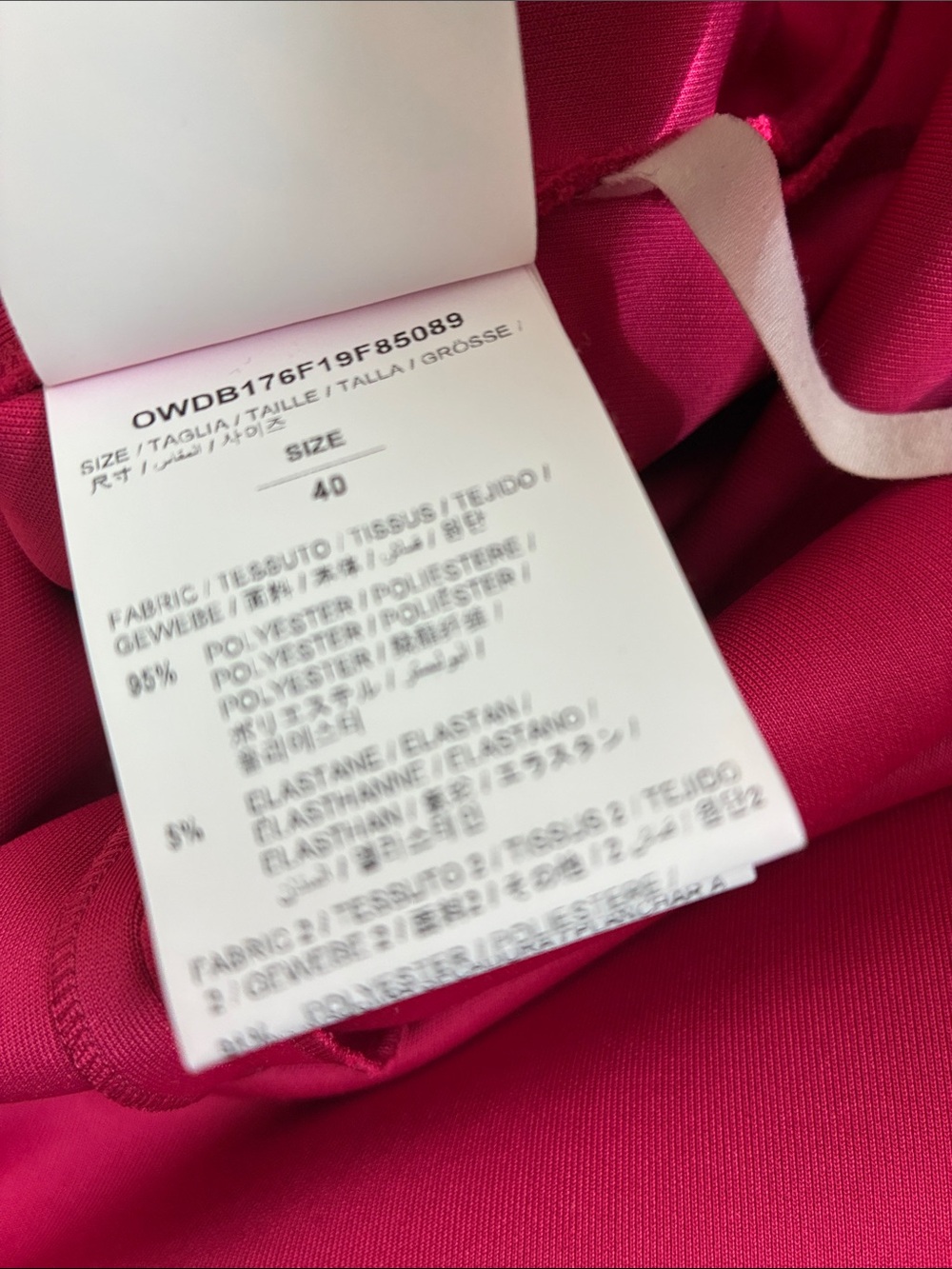 *RARE* Off-White bright pink wrap “DRESS” 2013 size 40 - Picture 8 of 11